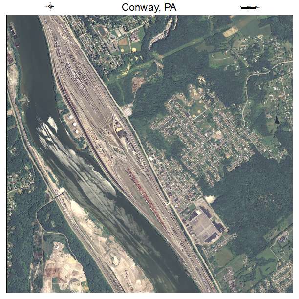 Conway, PA air photo map