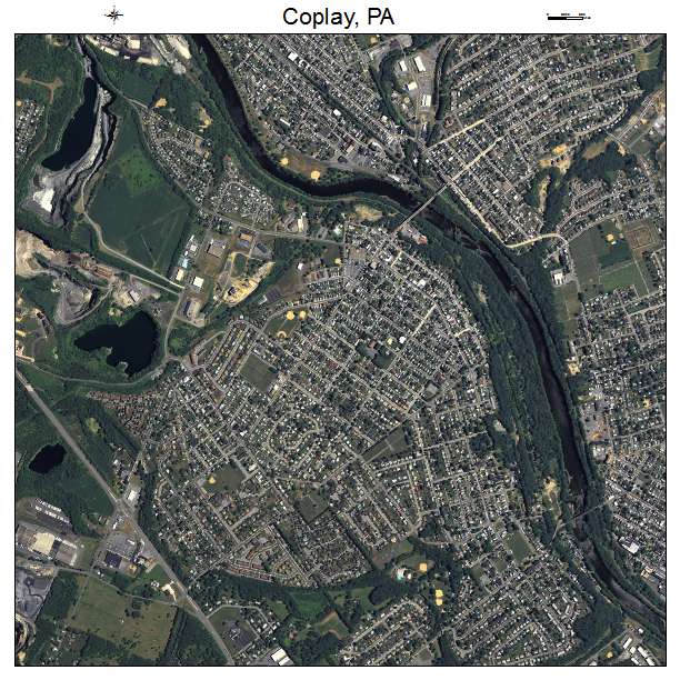 Coplay, PA air photo map
