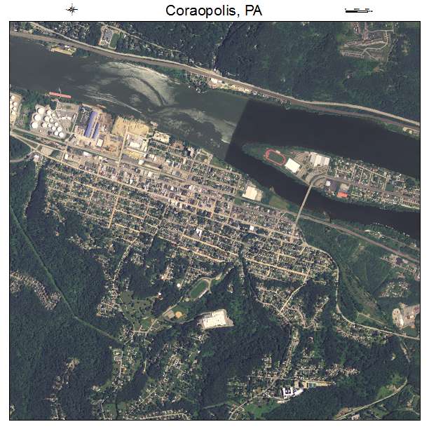 Coraopolis, PA air photo map