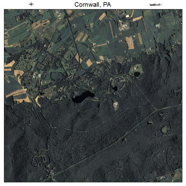 Cornwall, PA air photo map