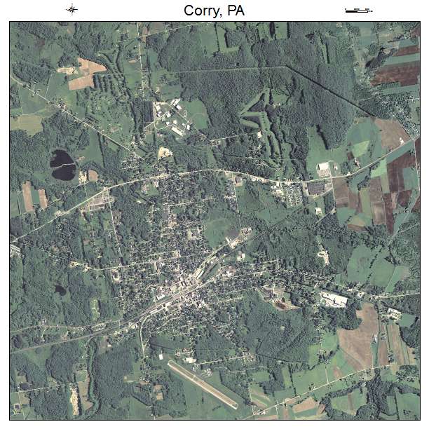 Corry, PA air photo map