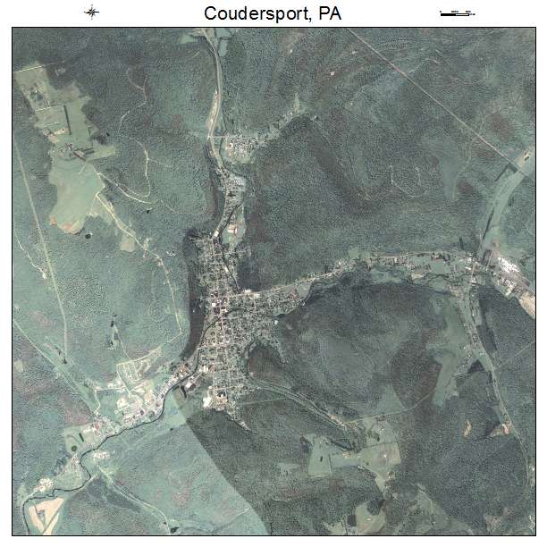 Coudersport, PA air photo map