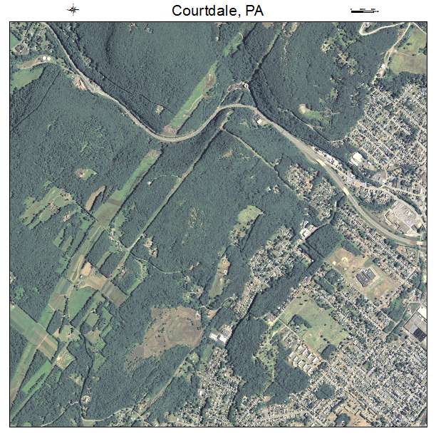 Courtdale, PA air photo map