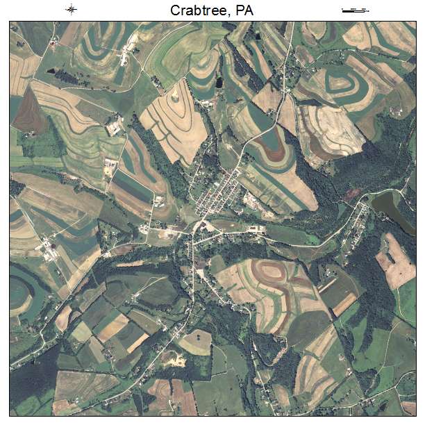 Crabtree, PA air photo map