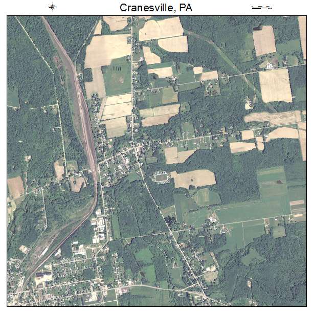 Cranesville, PA air photo map