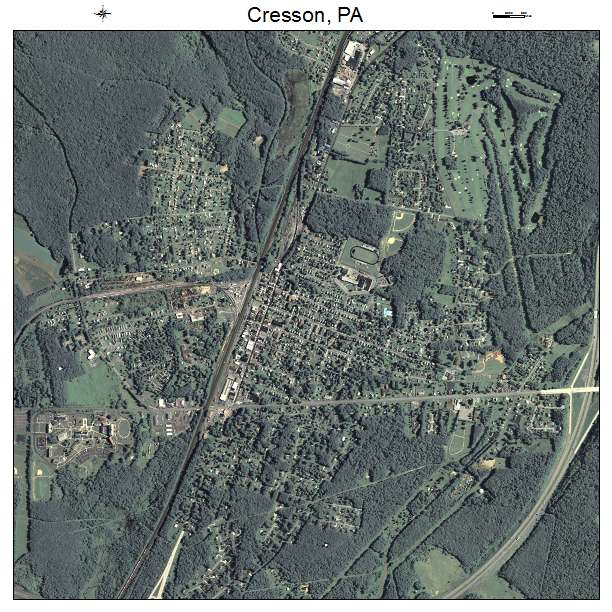 Cresson, PA air photo map