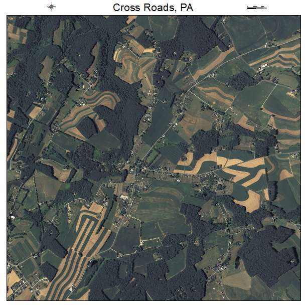Cross Roads, PA air photo map