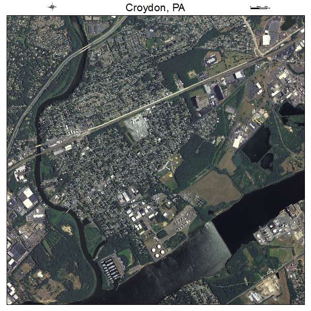 Croydon, PA air photo map