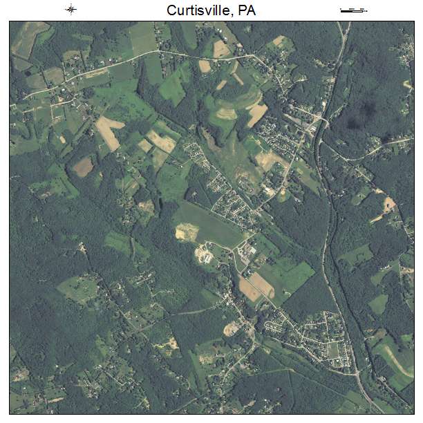 Curtisville, PA air photo map