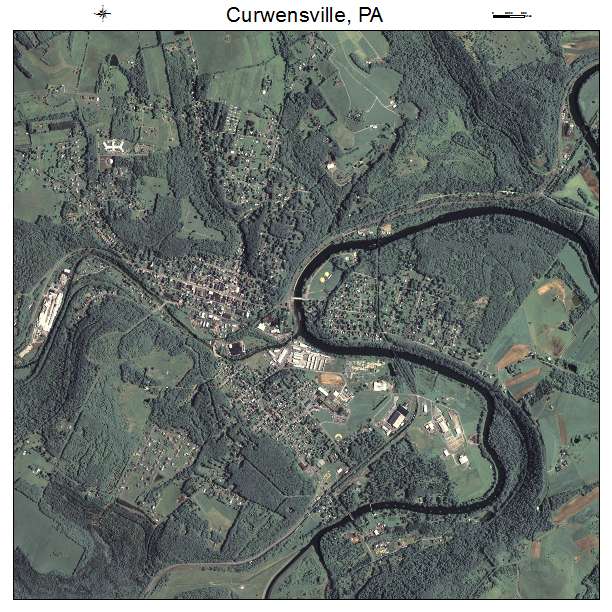Curwensville, PA air photo map