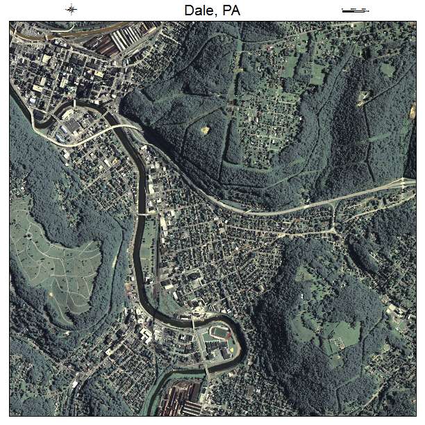 Dale, PA air photo map