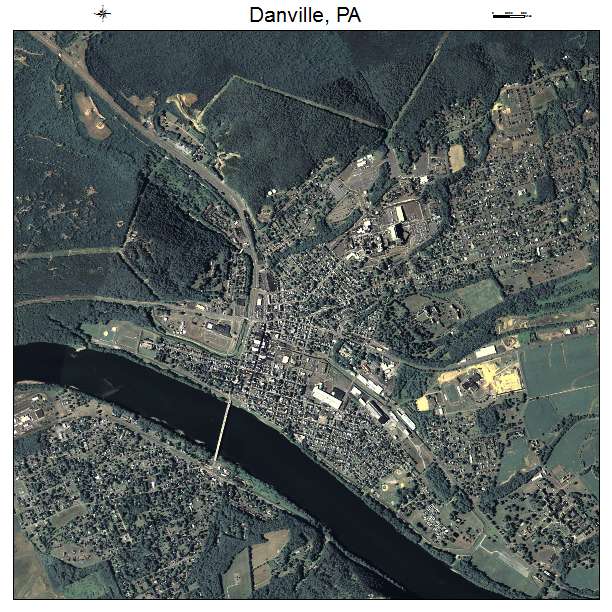 Danville, PA air photo map