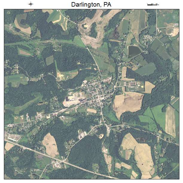 Darlington, PA air photo map