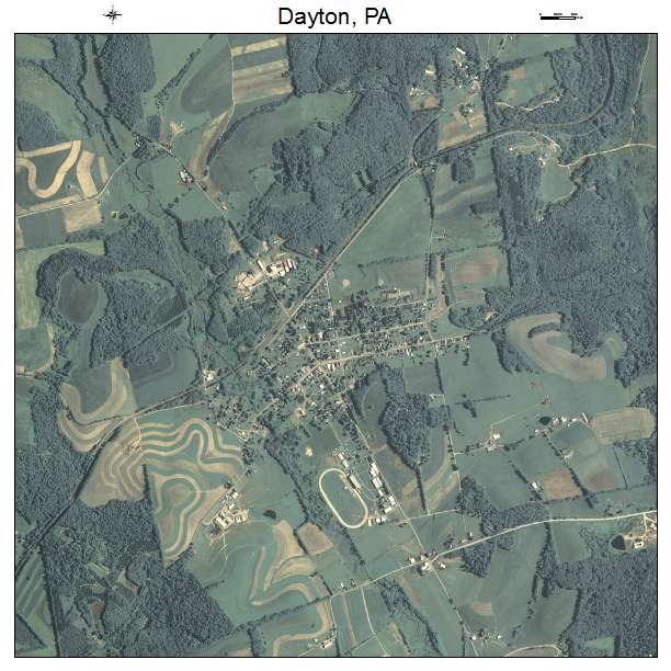 Dayton, PA air photo map