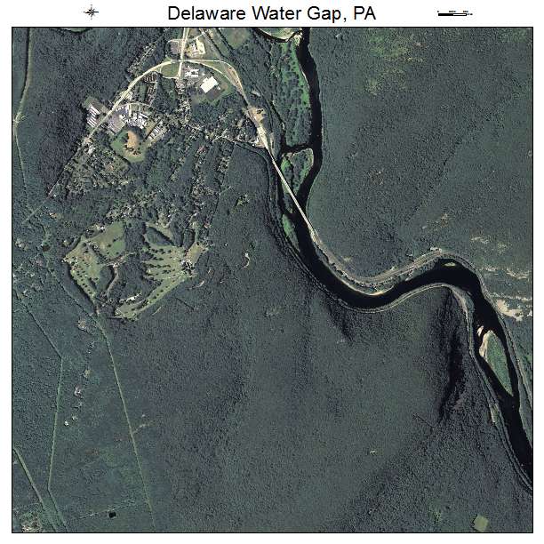 Delaware Water Gap, PA air photo map