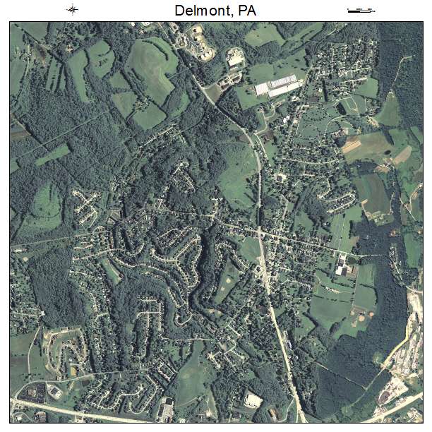 Delmont, PA air photo map