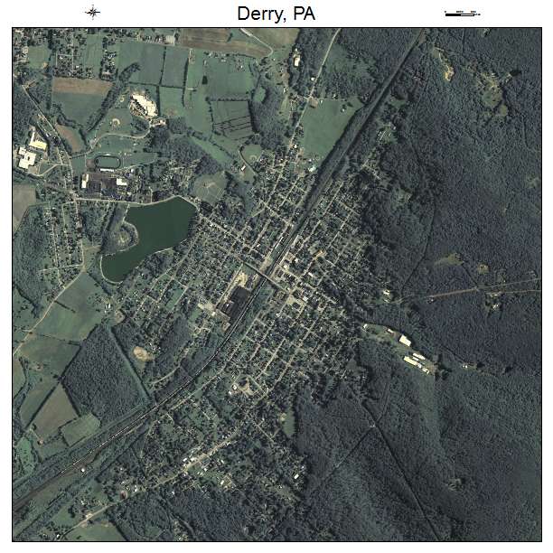 Derry, PA air photo map