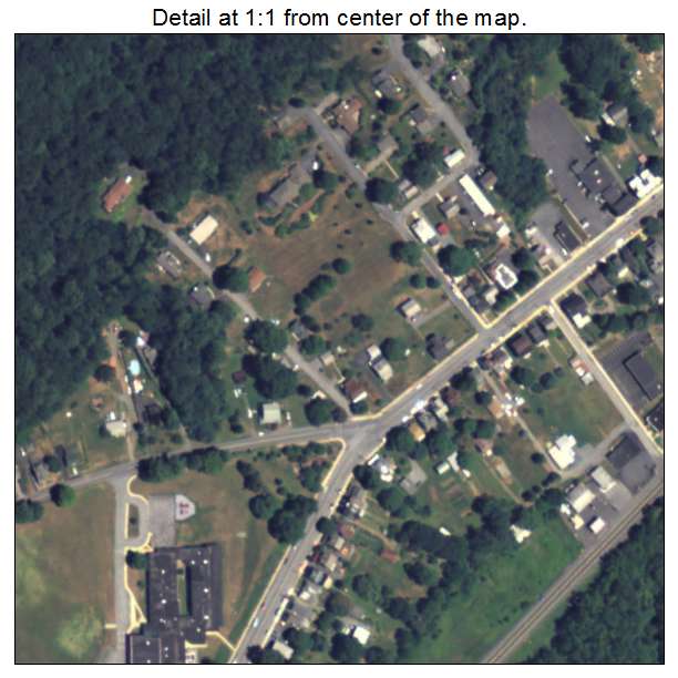 Adamstown, Pennsylvania aerial imagery detail