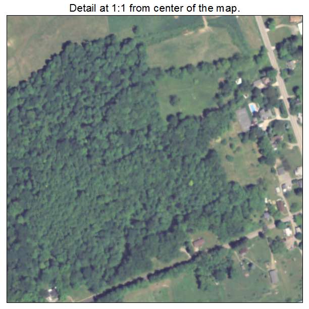 Adamsville, Pennsylvania aerial imagery detail