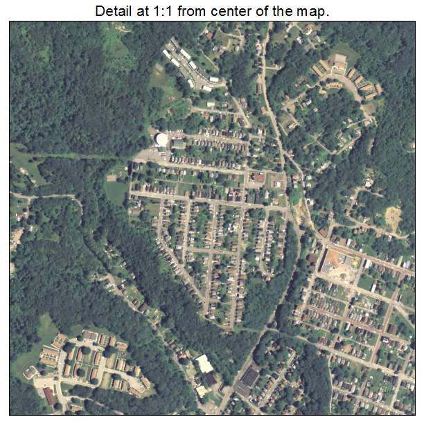 Aliquippa, Pennsylvania aerial imagery detail