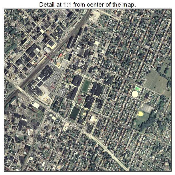 Altoona, Pennsylvania aerial imagery detail
