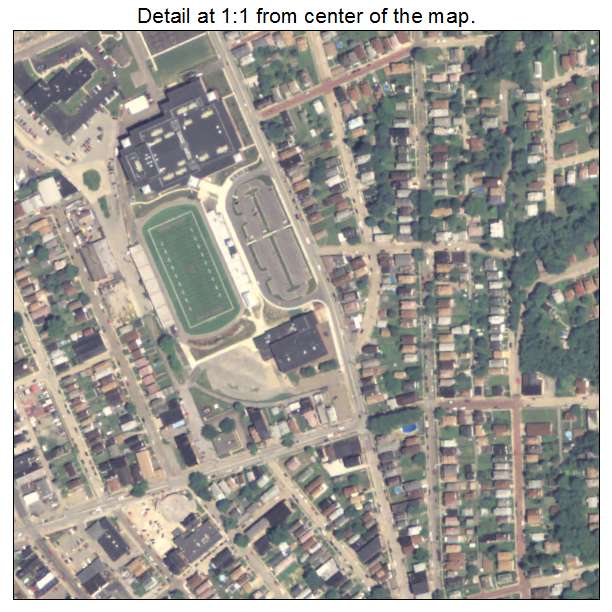 Ambridge, Pennsylvania aerial imagery detail