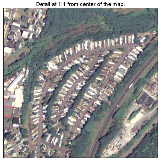 Ashley, Pennsylvania aerial imagery detail