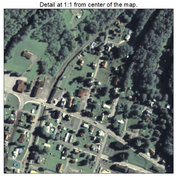 Ashville, Pennsylvania aerial imagery detail