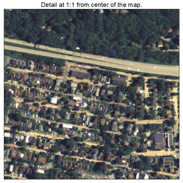 Aspinwall, Pennsylvania aerial imagery detail