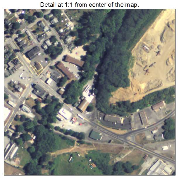 Avondale, Pennsylvania aerial imagery detail