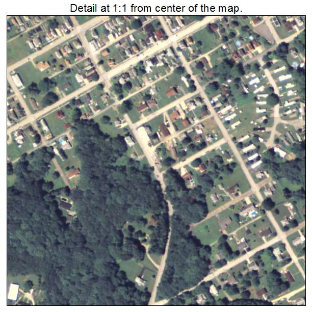 Avonmore, Pennsylvania aerial imagery detail