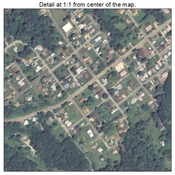 Baden, Pennsylvania aerial imagery detail