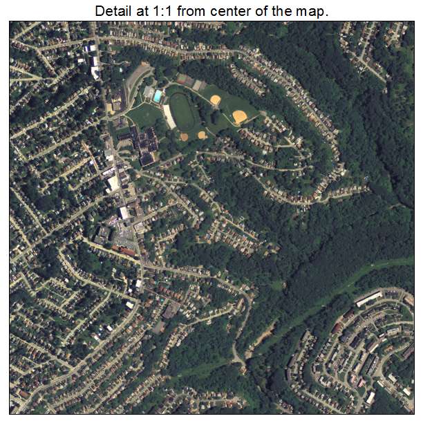 Baldwin, Pennsylvania aerial imagery detail