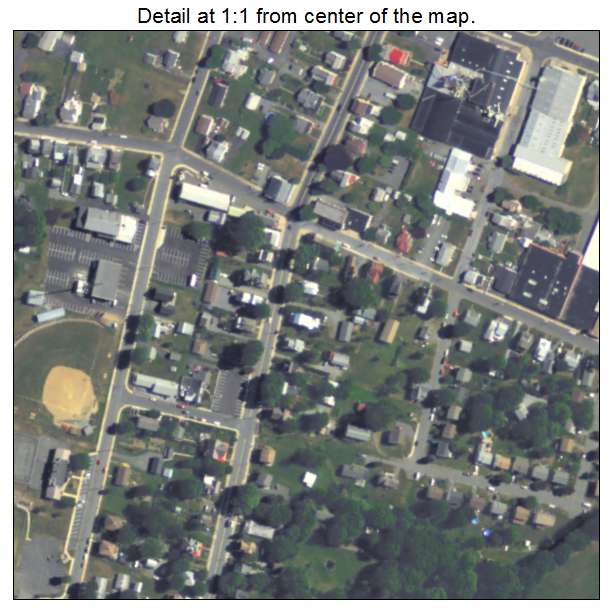 Bally, Pennsylvania aerial imagery detail