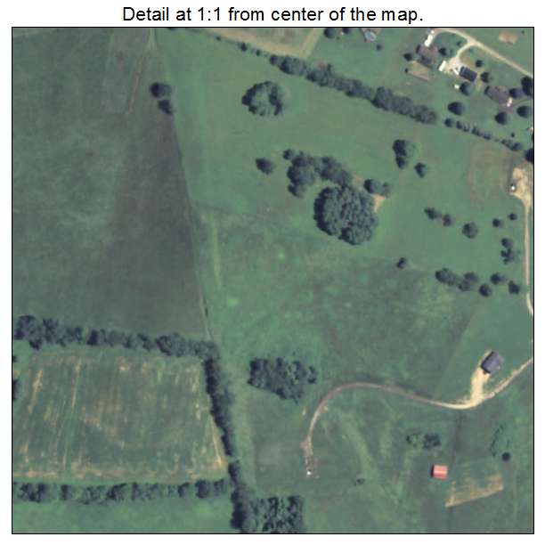 Beallsville, Pennsylvania aerial imagery detail