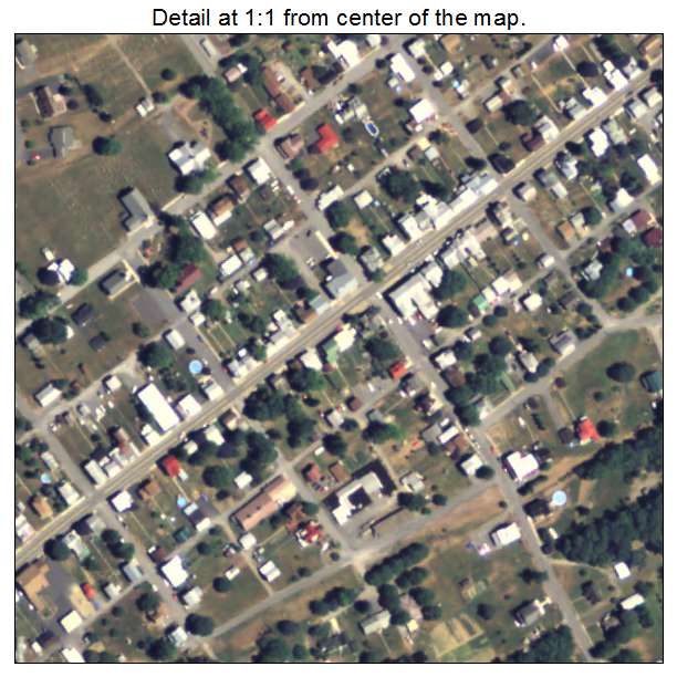Beavertown, Pennsylvania aerial imagery detail