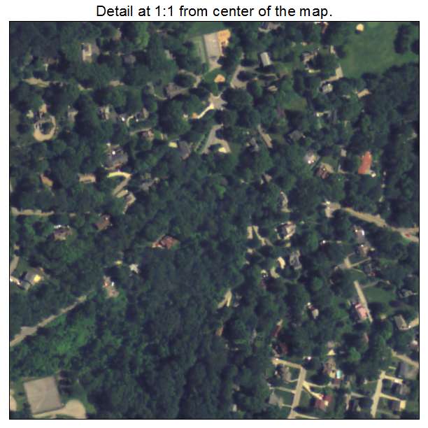 Ben Avon Heights, Pennsylvania aerial imagery detail