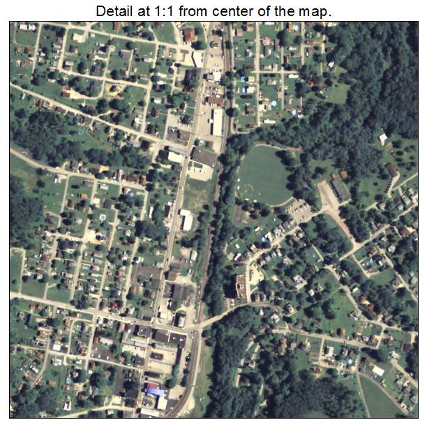 Bentleyville, Pennsylvania aerial imagery detail