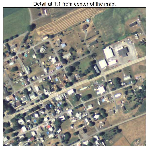 Berrysburg, Pennsylvania aerial imagery detail