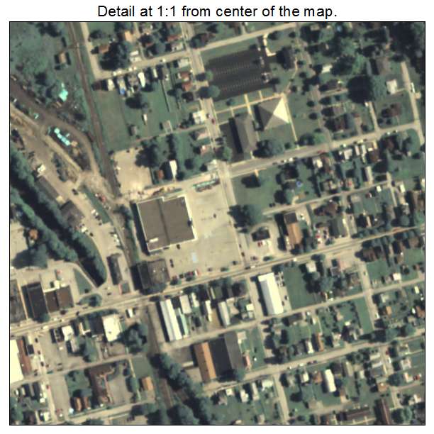 Blairsville, Pennsylvania aerial imagery detail