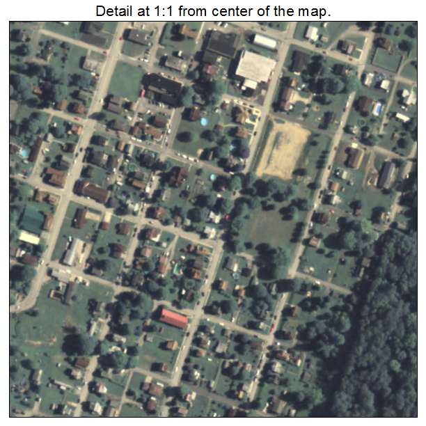 Bolivar, Pennsylvania aerial imagery detail