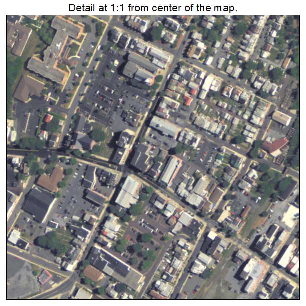 Boyertown, Pennsylvania aerial imagery detail