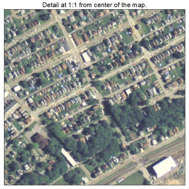 Brackenridge, Pennsylvania aerial imagery detail