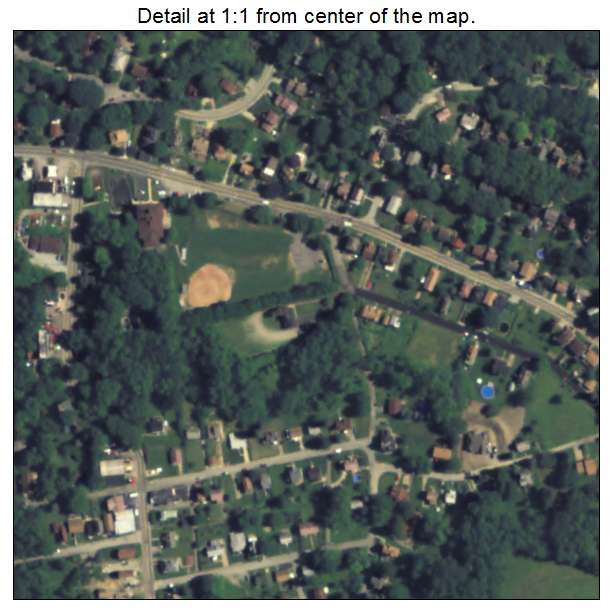 Braddock Hills, Pennsylvania aerial imagery detail