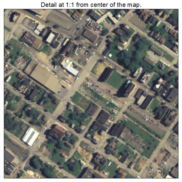 Braddock, Pennsylvania aerial imagery detail