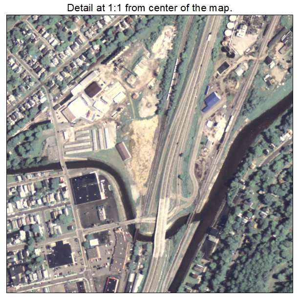 Bradford, Pennsylvania aerial imagery detail