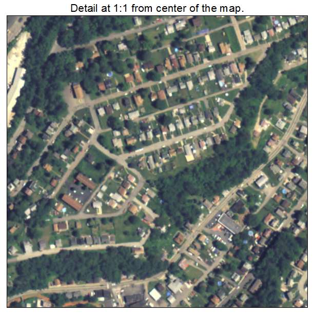 Bridgeville, Pennsylvania aerial imagery detail
