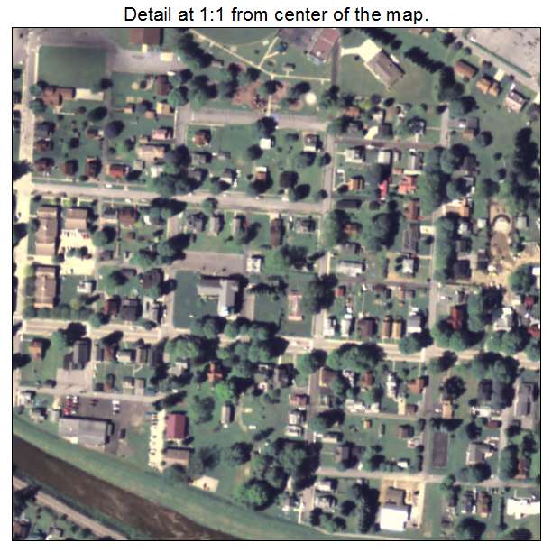Brockway, Pennsylvania aerial imagery detail