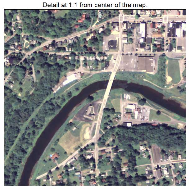 Brookville, Pennsylvania aerial imagery detail