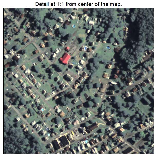 Brownstown, Pennsylvania aerial imagery detail